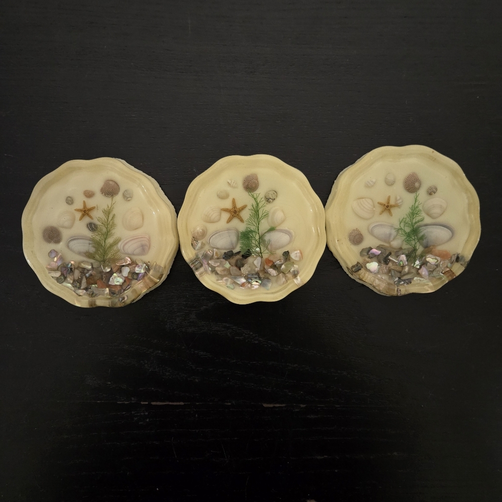 Lucite Sea Themed Coasters